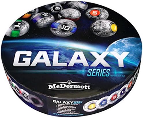 Професионални билярдни топки серия Макдермот Galaxy с гланцова текстура сребрист металлика