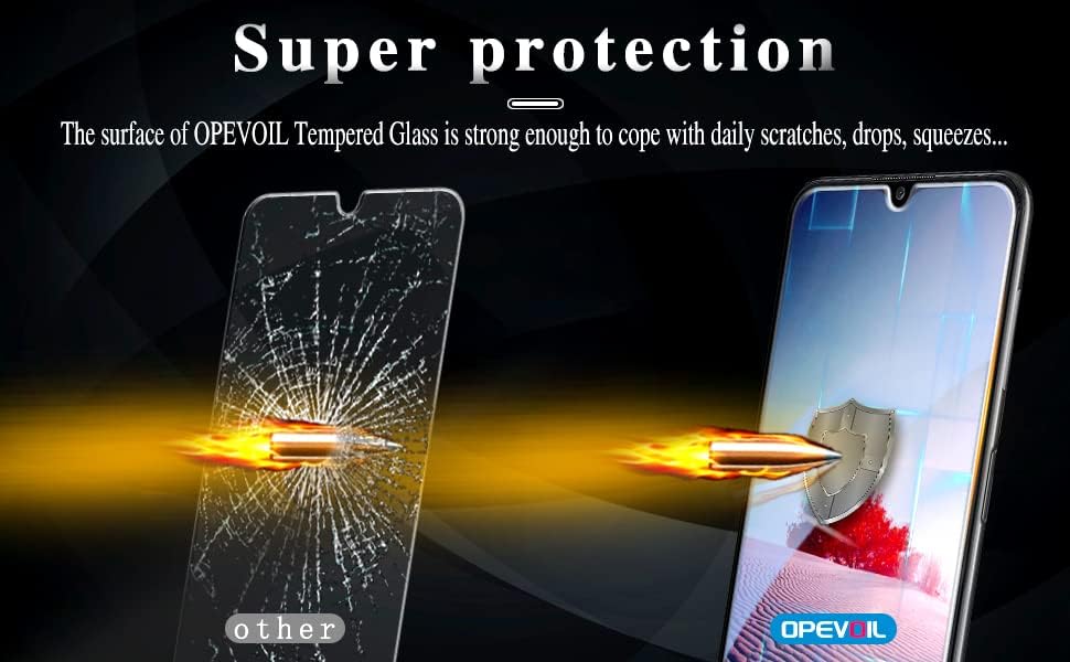 Opevoil [3 опаковки], Предназначени за защитни фолиа, изработени от закалено стъкло на Google Pixel 5a 5G, твърдост