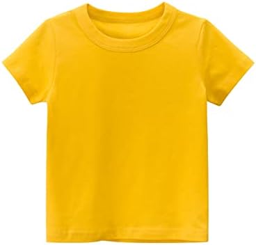 Основна тениска с къс ръкав за малки Момичета и Момчета, Ежедневни Летни Тениски, Потници, Обикновена Високи Върхове