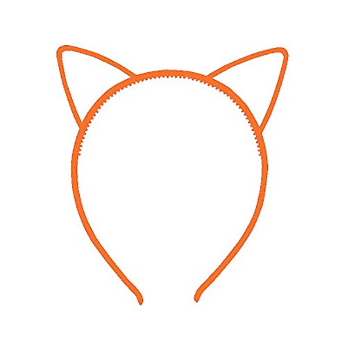 Проста Удобна пластмасова превръзка на главата с кошачьими уши, 2 бр. (оранжева)
