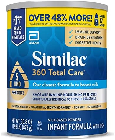 Детска смес Similac 360 Total Care с 5 пребиотици ХМО, максимално приближенная към били познати да възпрепятства мляко, без