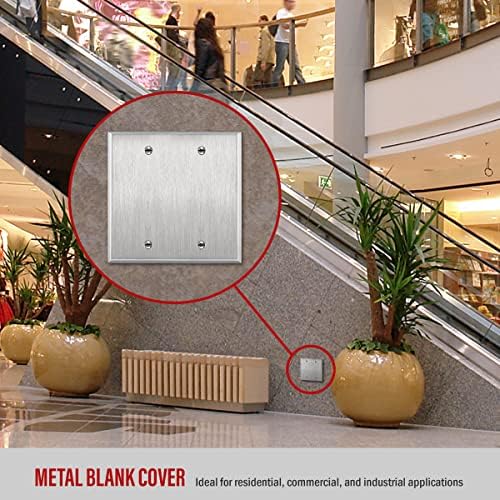 Стенни плоча от неръждаема стомана ENERLITES Blank Device, Метална тя е устойчива против корозия покритие