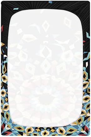 ALAZA Morocco Ислямска Мозайка Дизайн Пищови Кърпи Вграден Кош Чаршаф за Момчета И Момиченца, Мини Размер 39x27