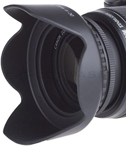58 мм Комбинация с цвете лале + 58 мм Мека Гумена сенник за обектив за някои slr обективи на Canon, Nikon, Olympus,