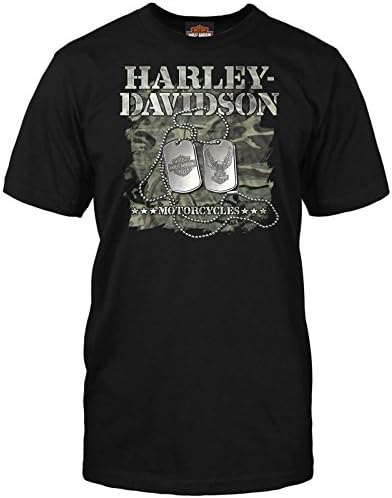 Harley-Davidson Military - Мъжка тениска С къс ръкав и Шарките - Overseas Tour | Символи за кучета