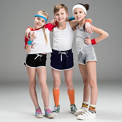 Ruisita / Комплект от 3 теми, Спортни Шорти за Бягане за Момичета и Момчета, Спортни къси Панталони за Танци, Летни Спортни
