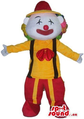 SPOTSOUND Клоун Cartoony Герой Талисман на САЩ Костюм на Карнавалните Костюми