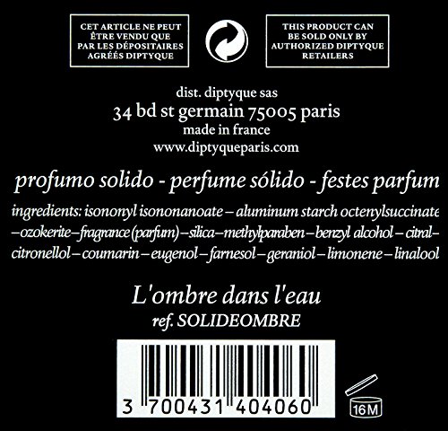 Твърди парфюми Diptyque L 'Ombre dans L' Eau - 0,14 грама.