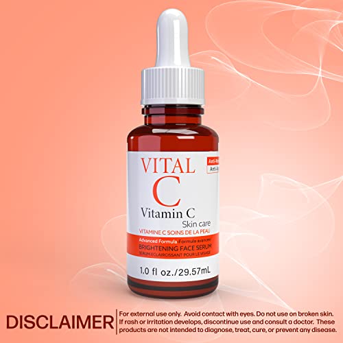 Серум с витамин С Vital-C за лице | Лек хидратиращ крем | Стягане на кожата | Увеличава производството на колаген | Повишава