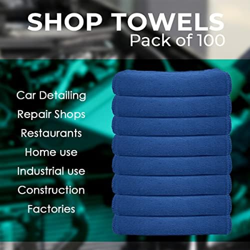 Кърпи Avalon От магазина памучни кърпи – (Опаковка от 100 броя) Почистване на парцали размер 12x14 инча – Добре