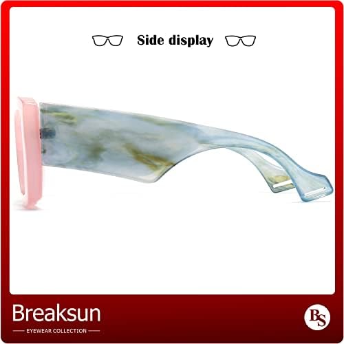Очила Breaksun в Дебелото Рамка Синя Светлина за Жени, Мъжки Модни Извънгабаритни Квадратни Очила за Компютърни