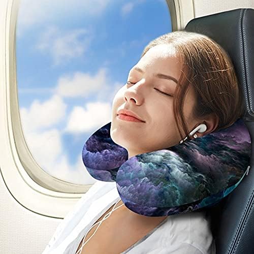 Невероятна Космическа Възглавница за Шията Galaxy Cloud U-Образна Пътна Възглавница за Пътуване със Самолет, Колата, Офиса, Сън