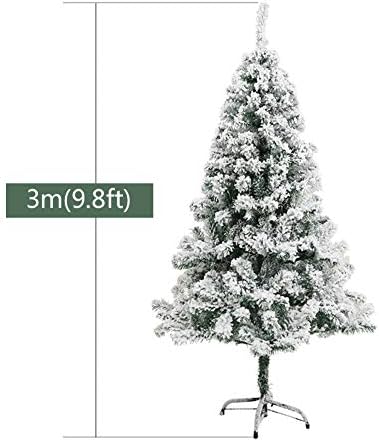 Коледно дърво ZPEE с изкуствен Сняг Флокированием, Материал PVC, Прикачени Голо дърво с метална поставка, Лесна