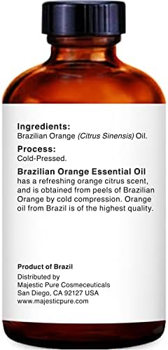 Етерично масло от бразилски портокал MAJESTIC PURE, Терапевтичен клас, Чисто и естествено, за ароматерапия, масажи, локално