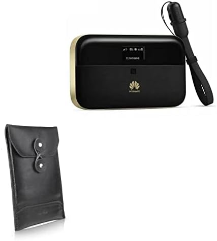 Калъф BoxWave за мобилна точка за достъп Wi-Fi Huawei E5885 Ls-93a (калъф от BoxWave) - Кожен пакет Nero, флип-надолу на