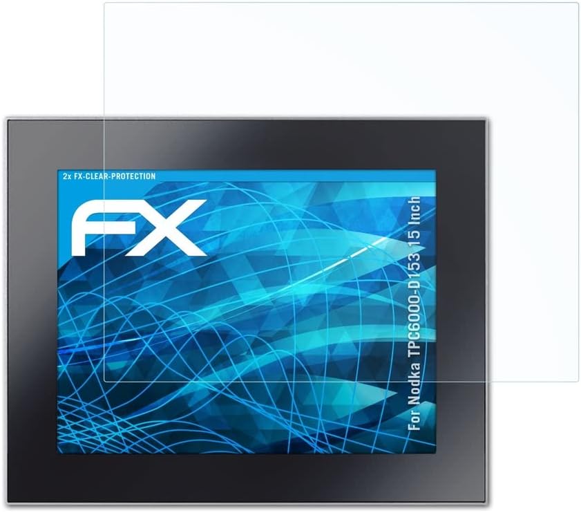 Защитно фолио atFoliX за екрана, която е съвместима с 15-инчов защитен филм Nodka TPC6000-D153, ултра-Прозрачно защитно