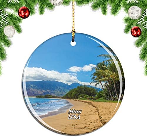 Weekino САЩ Америка Мауи, Хавай Коледно Украшение за Коледна Елха Украса Окачен Декор Градски Туристически Сувенир Колекция