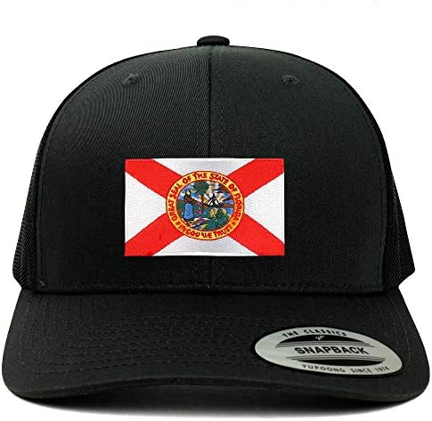 Armycrew Нов Флаг на щата Флорида Бродирана Нашивка Ретро Окото Шапка на шофьор на камион