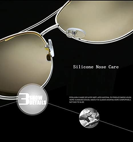 WIRUN Очила за Нощно Виждане за Мъже Жени Поляризирани UV400 Авиаторски Антибликовые Жълти Защитни Очила за