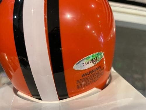 Ози Newsom Копито, 99 Cleveland Browns, подписано мини-каска Tri Star Hidden Treas A - каски NFL с автограф