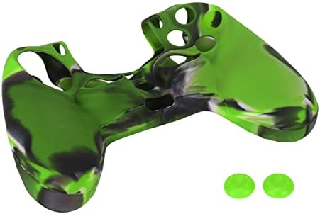 Силиконов калъф за улавяне и Ергономичен Дизайн, Стилен Силиконов калъф за игрален контролер (камуфлаж Зелен цвят, за PS4 Силиконов