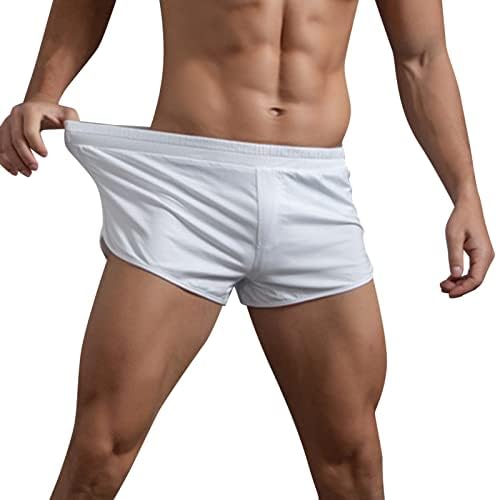 Мъжки Къси Панталони-Боксерки, Мъжки Летни Обикновен Памучен Панталон С Еластична Гумена Лента Свободни Бързо Съхнещи Ежедневни