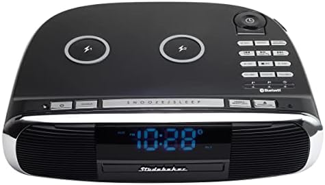 Музикална система Studebaker Workstaton HiFi с FM-радио, CD и безжичен Зареждащата станция Qi (черен)