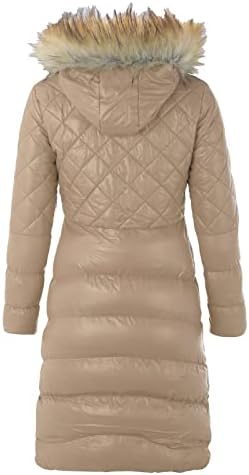 Тънък Пуховик с голяма яка, Удължена версия на женски Зимата Топло палто Размер Плюс, Дамски Зимни палта 3X