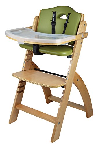 Abiie Beyond Дървена столче за хранене с Тавата. Идеален регулируема детско столче за хранене за вашите бебета и малки деца