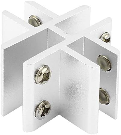 X-DREE 11 мм Крестовидный тип 4 Начина Алуминиева Стъклена се Стяга за Врата на панта за душ (Tipo круз де 11 мм де 4 вида алуминиеви