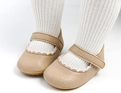 Модела обувки на плоска подметка Mary Jane за малки момичета с лък, Обувки за новородени 6-12 месеца, Обувки за