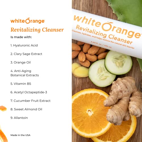 Възстановително почистващо средство White, Orange, Ультраувлажняющее Почистващо средство за лице с хиалуронова киселина