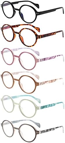 Kerecsen 6 Опаковане. Очила за Четене За Жени, Мъже, Блокиране на Синя Светлина, Модерни Дамски Очила за Четене с Пружинным