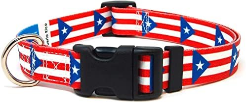 Нашийник за кучета Пуерто Рико | Флаг Пуерто Рико | Быстросъемная обтегач | Произведено в Ню Джърси, САЩ | за средни кучета