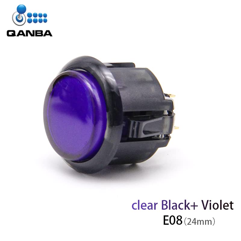 Тиха бутон за механични шахти QANBA Gravity KS 30 мм и 24 мм (Прозрачен черно-лилава E08)