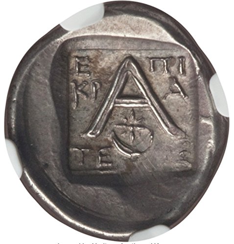 GR След 125 г. пр. хр Древна Гърция Античен Сребърен Вълк Гръцка монета AR Triobol За Необращенном NGC