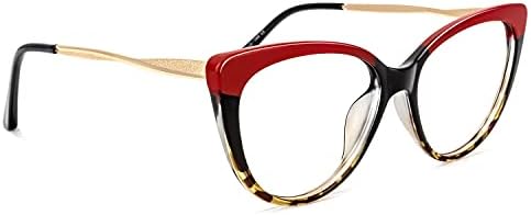 Очила за Четене VOOGLAM Cat Eye За Жени Със Защита От Синя Светлина и UV светлина, Очила За Четене От Пренапрежение