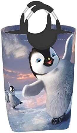 Пакет за мръсни дрехи Happy Penguin, Сгъваема, С дръжка, Подходящ За домашно съхранение в гардероба, в банята