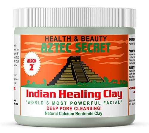 Тайната на Ацтеките – Индийска Лечебна глина 1 паунд – Маска за дълбоко почистване на порите на лицето и тялото – Оригинални