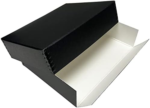 Lineco 9x12 Черно, Музеен Архив кутия за съхранение, Спускащите се отпред, 9,5x12x3 инча. Бескислотный, с Метален