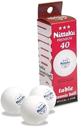 NITTAKU 3-Звезден Премия 40+ Топки за тенис на маса (3 топки)