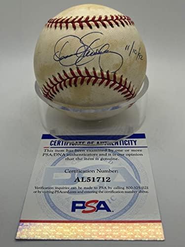 Денис Экерсли Окланд А Подписа Автограф Официален представител на MLB Бейзбол PSA DNA * 12 бейзболни топки с автографи