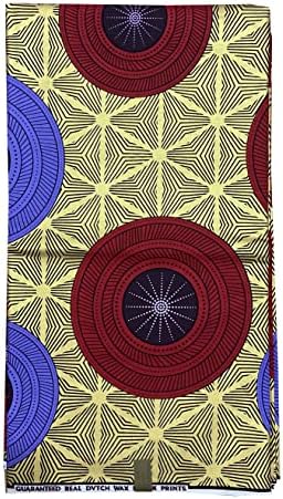 Африканска плат двор 6 ярда, твърди тъкани от памук с африканските принтом, африканска мека кърпа Kente (P027)