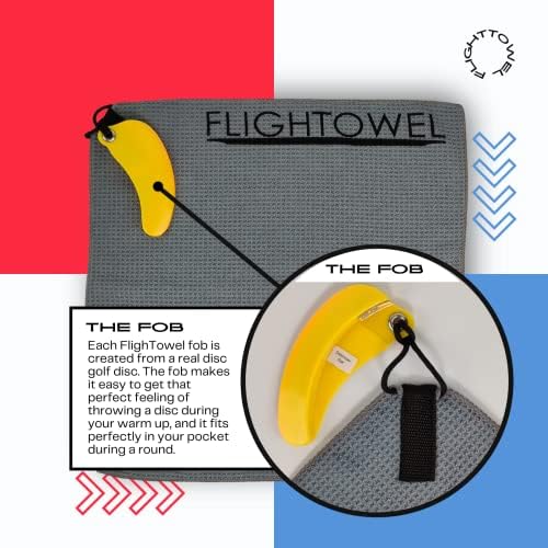 Хавлиена кърпа, за да карам голф FlighTowel | Плат от микрофибър с приложен диск Real Innova Destroyer | Защитен