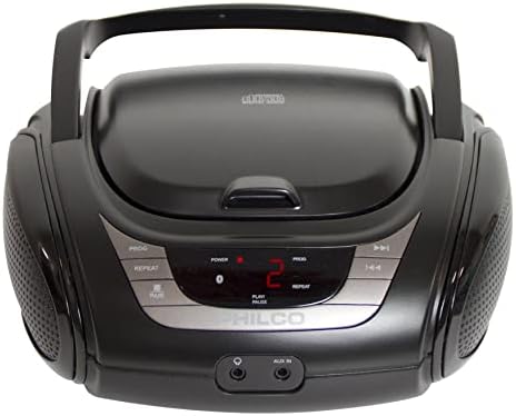 Портативен Bluetooth-boombox Philco със CD плейър е съвместим с MP3/WMA/CD-R/CD-RW дискове | AM FM-радио с Bluetooth | 3,5