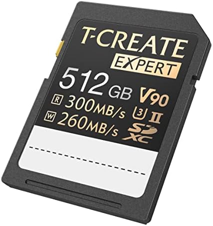 TEAMGROUP T-Create Expert SD карта с капацитет 512 GB UHS-II SDXC U3 V90 със скорост на четене до 300 MB/s, поддържа видео