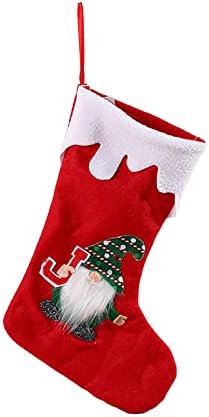 Батарейная Венец с Дистанционно Управление, Коледни Чорапи, Мини-Чорапи, Подарък пакет с Бонбони на Дядо Коледа,