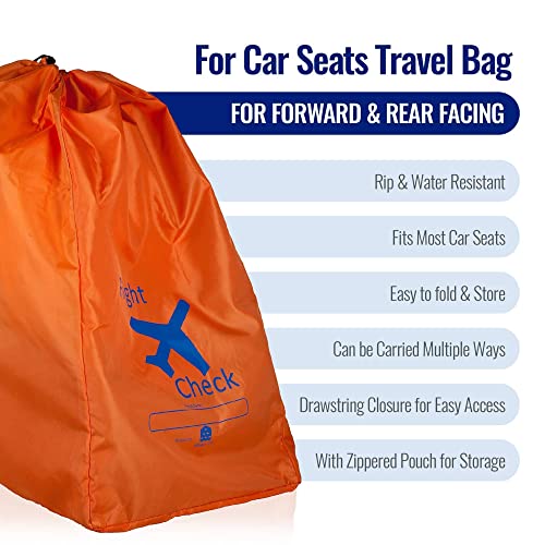 Alnoor USA Двойна комбинация Колан за сигурност на столчето за кола и пътна чанта за столче за кола | Чанти и калъфи