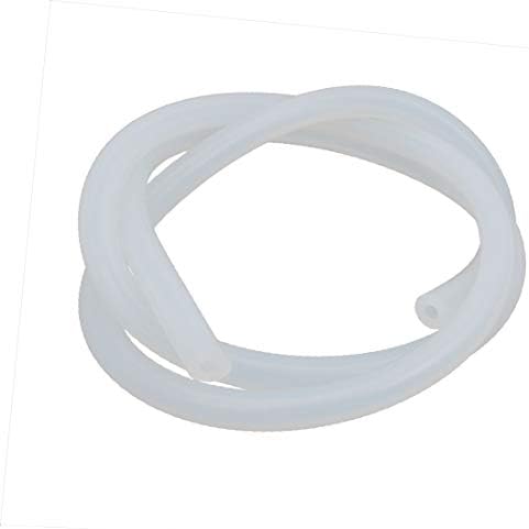 X-DREE Тръба от силиконова гума, устойчива на високи температури, 4 мм x 10 мм, Маркуч, прозрачна тръба с дължина 1 метър (Tubería