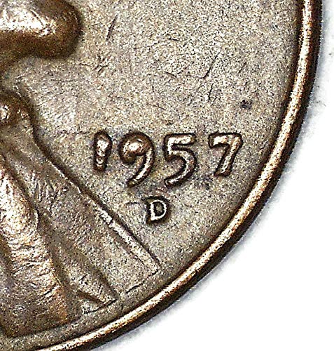 1957 D С грешки в 1 9 B BIE и Преживя Линкълн Пшеничен Цент Добър